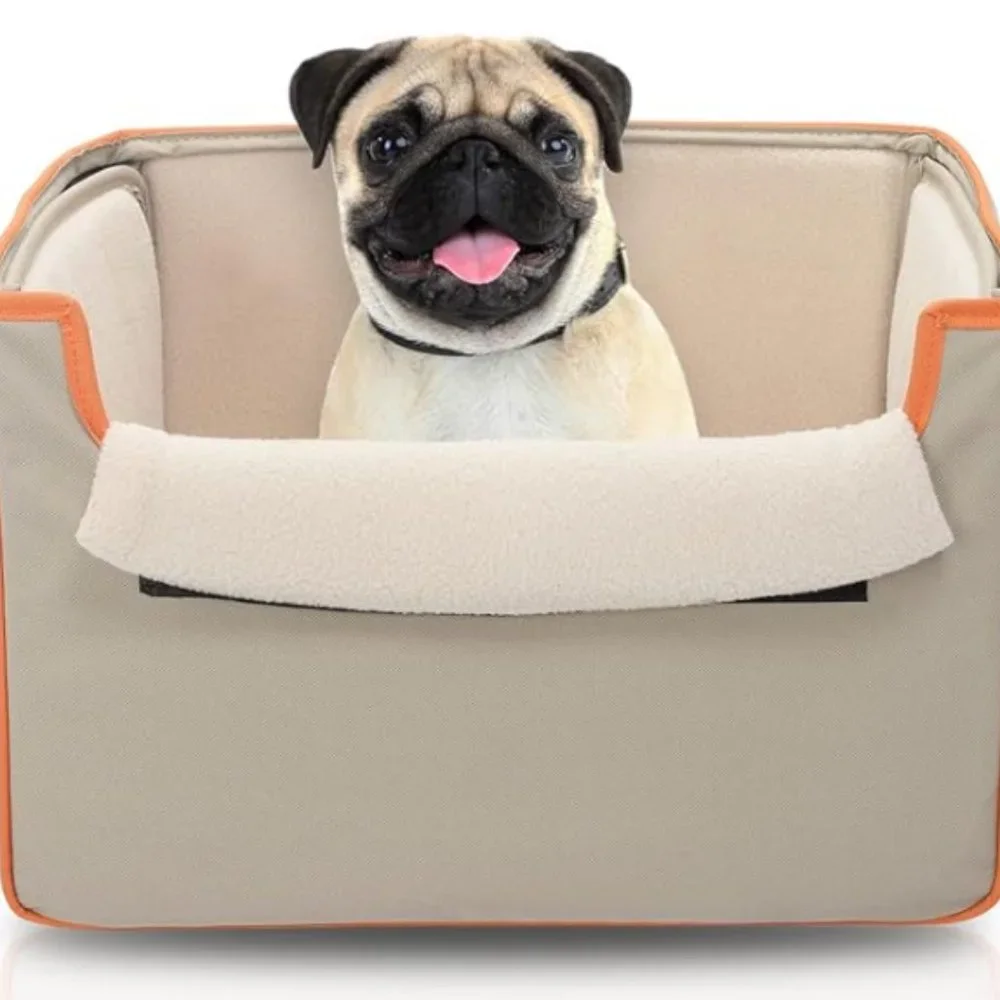 Copilot Travel Collapsible Pet Booster Car Seat Box Plush Fleece Cover 20lb Dogs